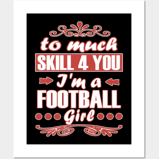 American Football Girls Touchdown Player Posters and Art